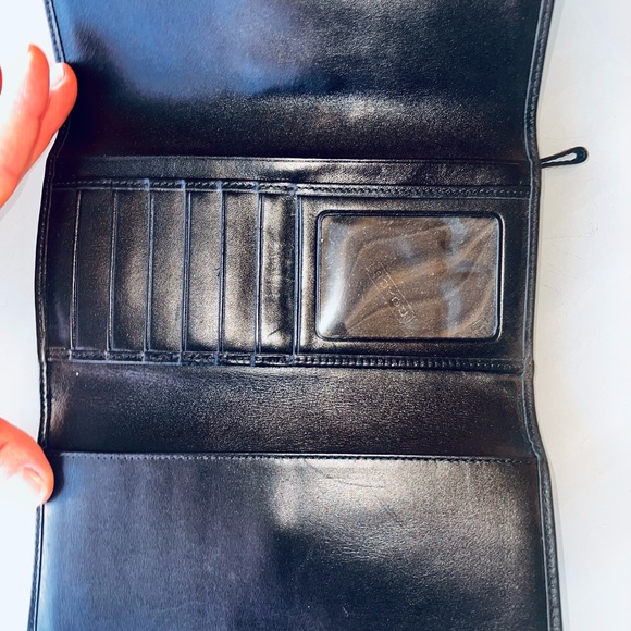 COACH Vintage Style C Logo w Leather Buckle Wallet & Matching Checkbook Cover - Picture 9 of 11